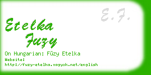 etelka fuzy business card