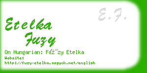 etelka fuzy business card